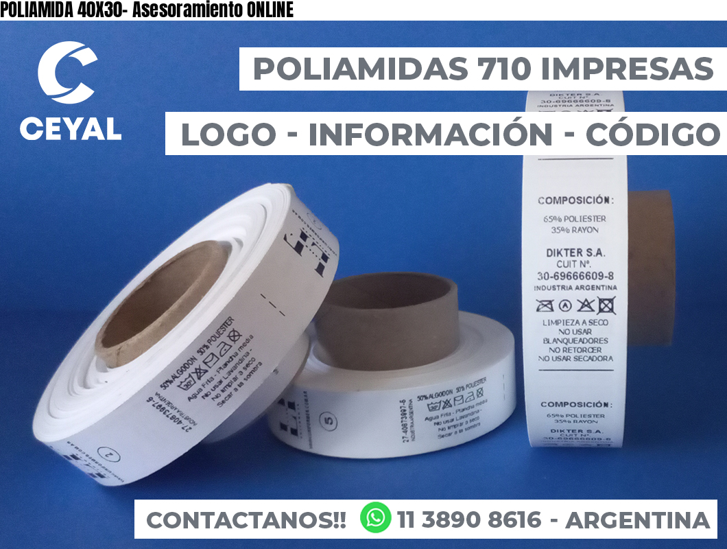 POLIAMIDA 40X30- Asesoramiento ONLINE