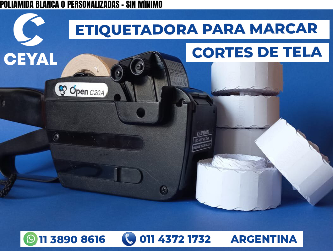 POLIAMIDA BLANCA O PERSONALIZADAS - SIN MÍNIMO