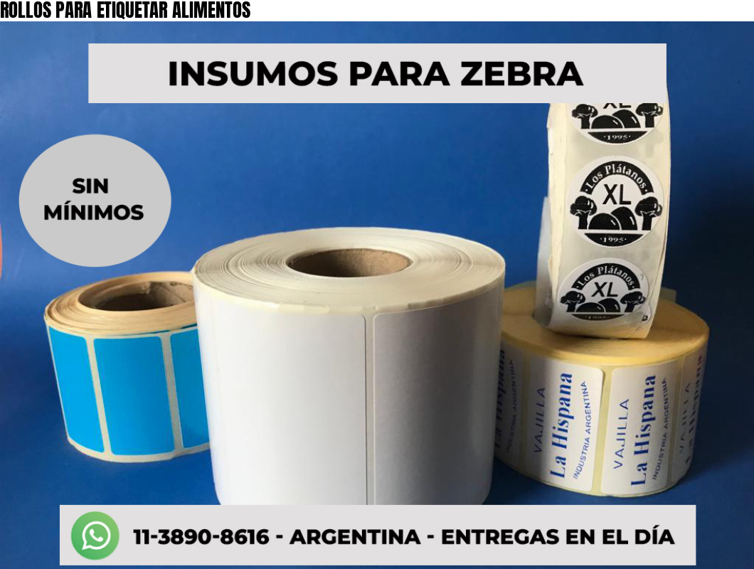 ROLLOS PARA ETIQUETAR ALIMENTOS
