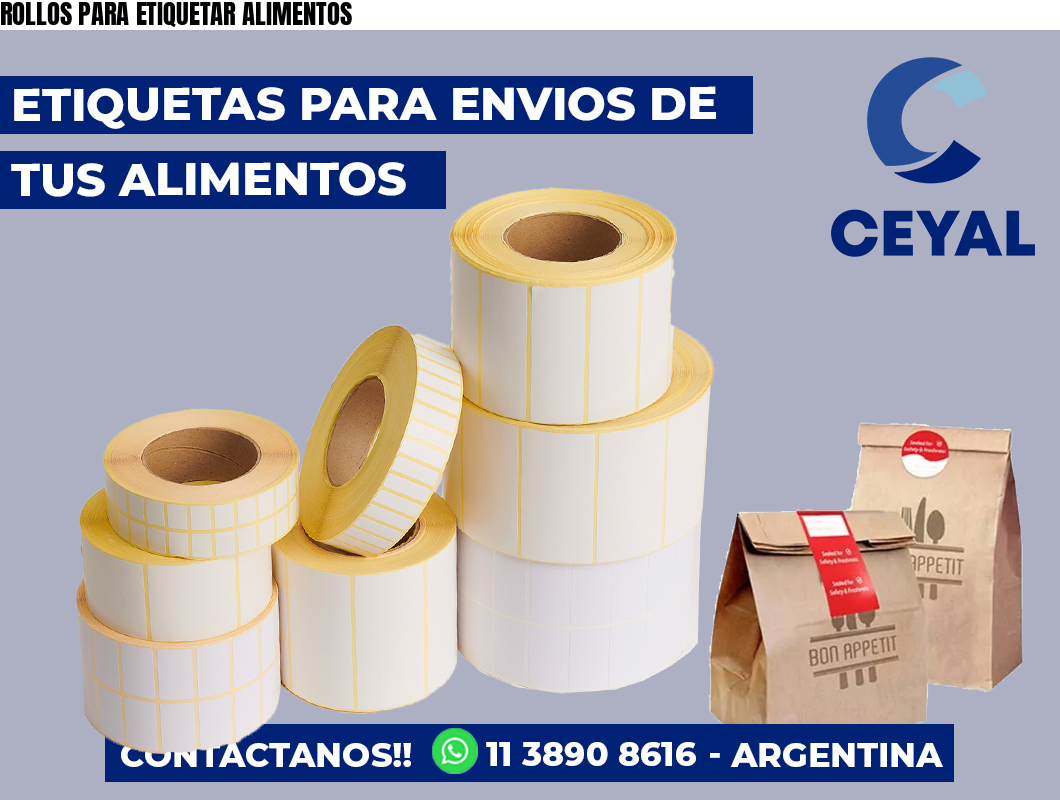 ROLLOS PARA ETIQUETAR ALIMENTOS