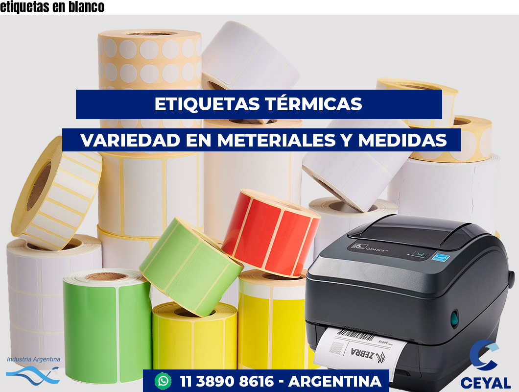 etiquetas en blanco