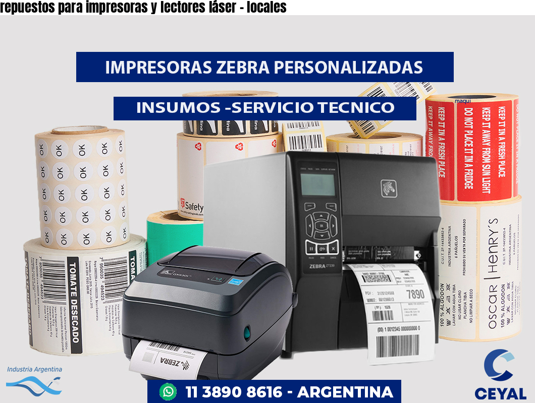 repuestos para impresoras y lectores láser - locales