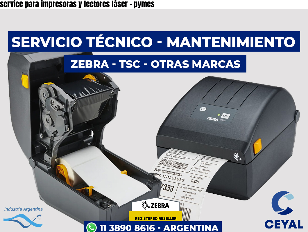 service para impresoras y lectores láser – pymes