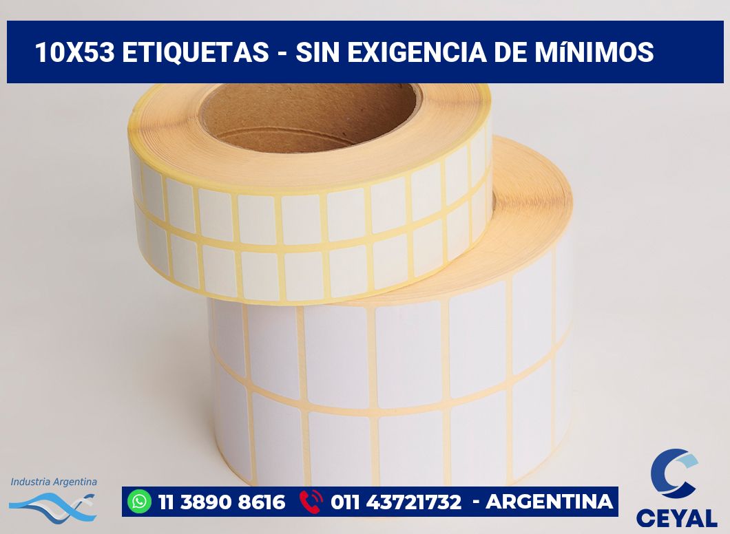10x53 Etiquetas