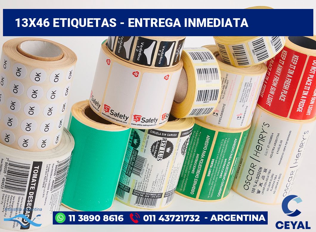 13x46 Etiquetas