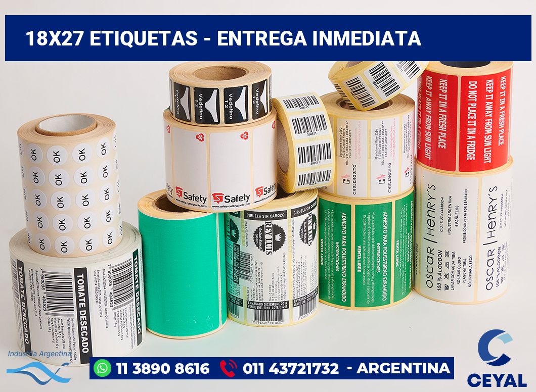 18x27 Etiquetas