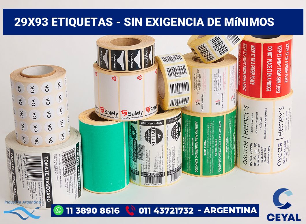 29x93 Etiquetas