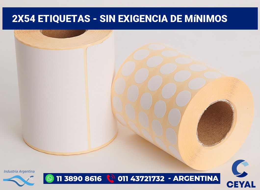 2x54 Etiquetas