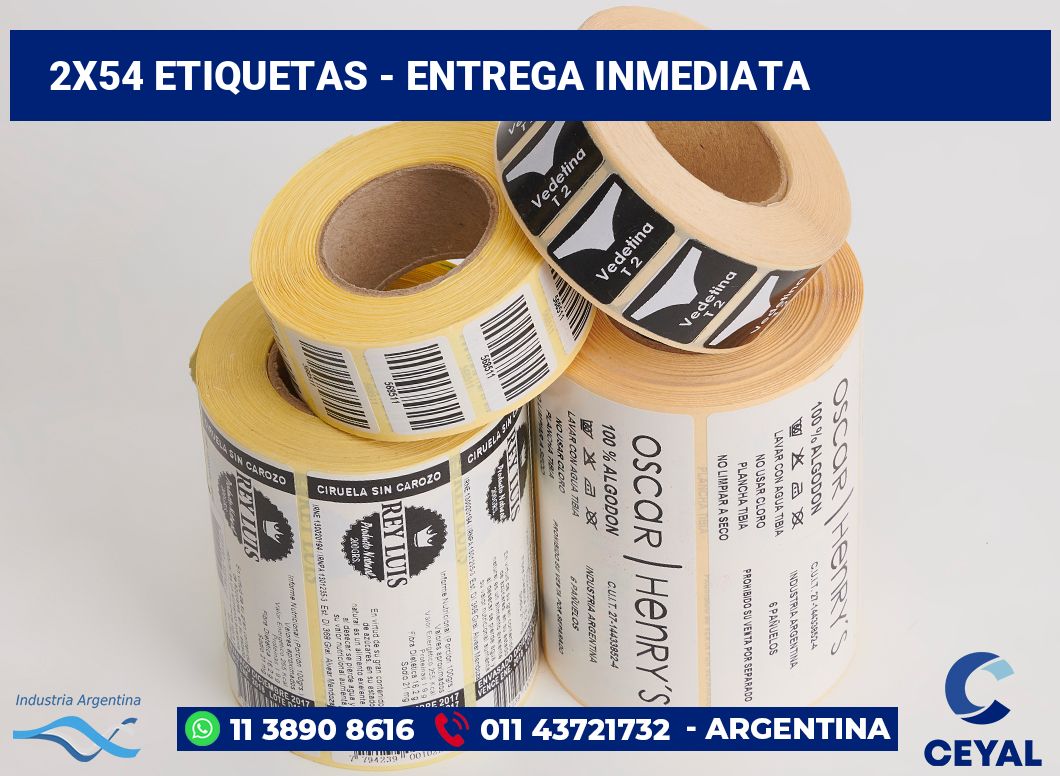 2×54 Etiquetas