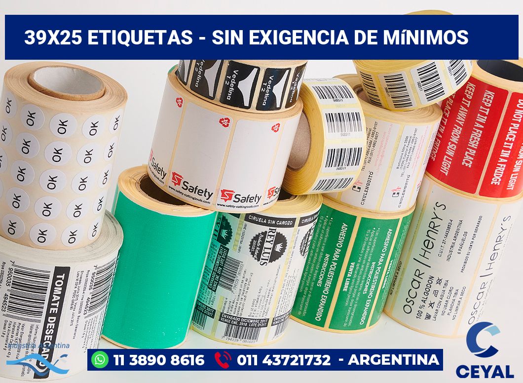 39×25 Etiquetas