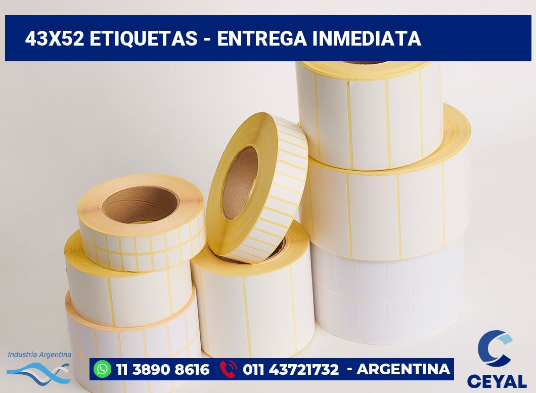 43×52 Etiquetas