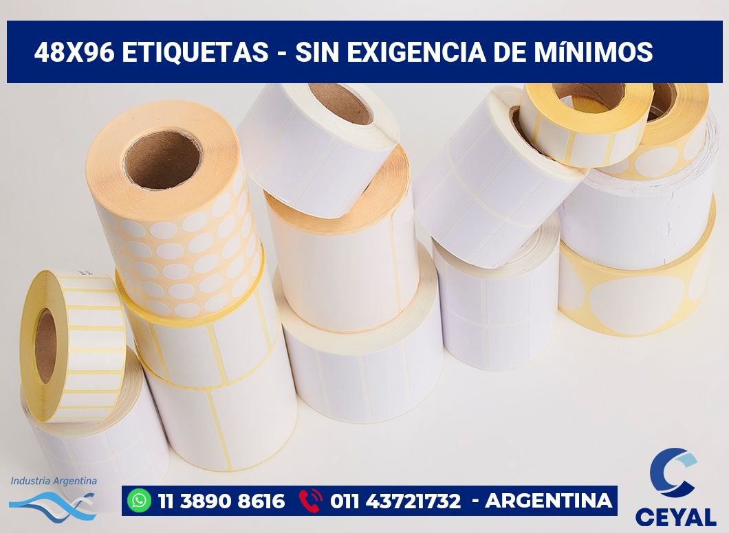 48x96 Etiquetas