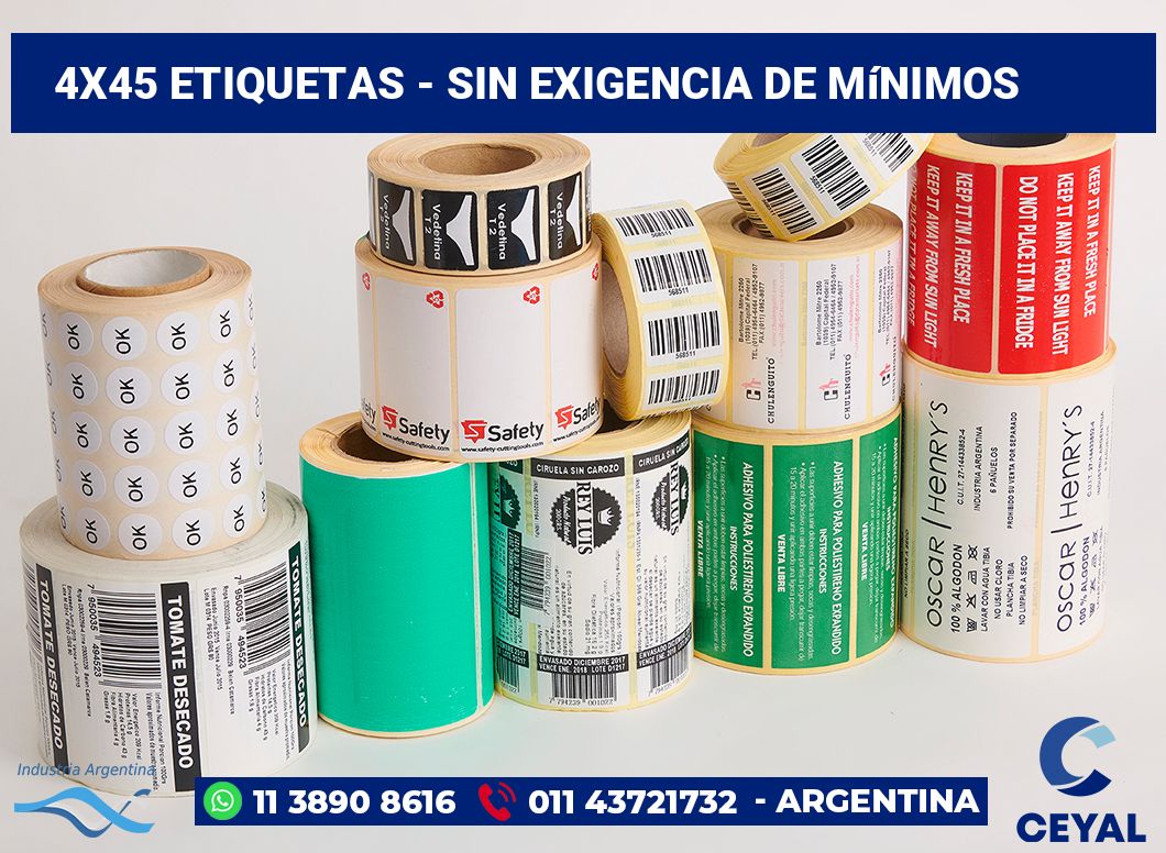 4x45 Etiquetas