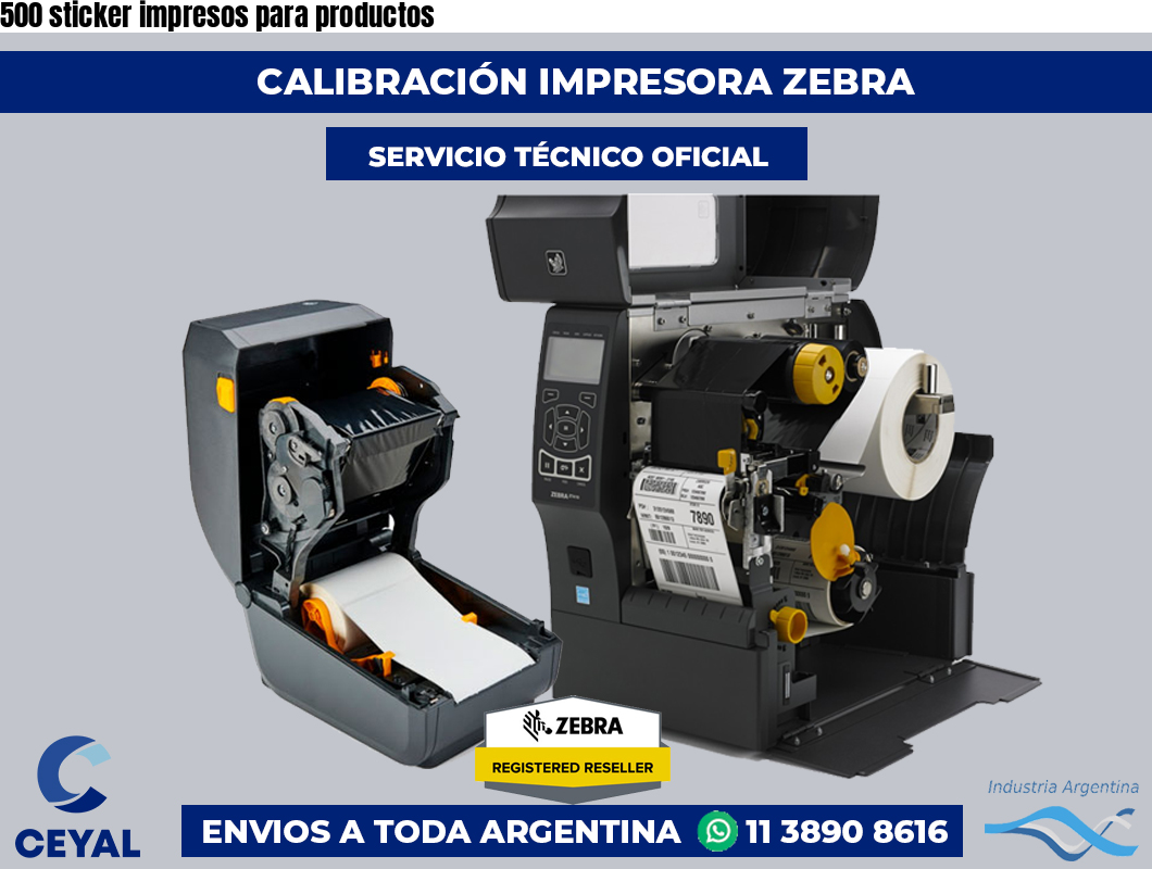 500 sticker impresos para productos