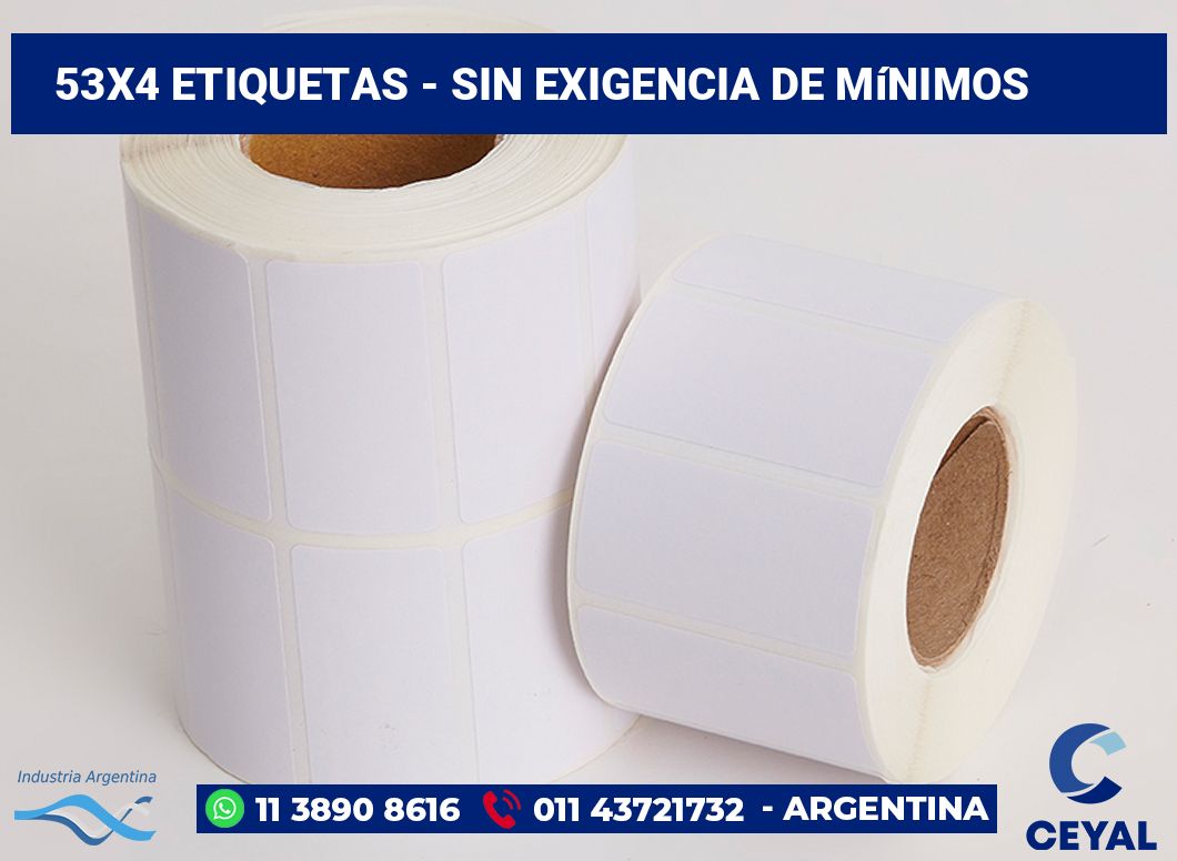 53x4 Etiquetas
