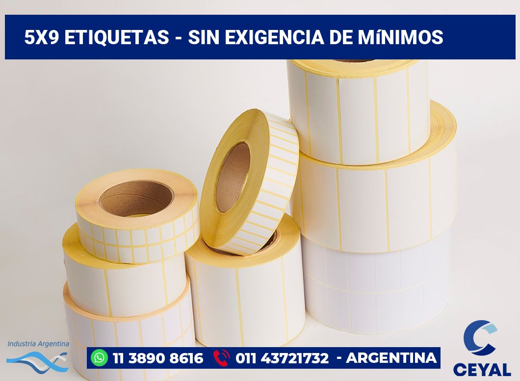 5×9 Etiquetas