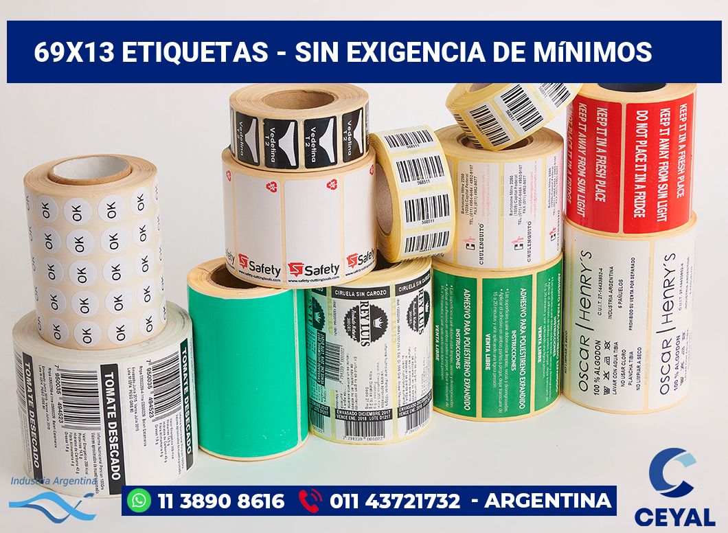 69×13 Etiquetas