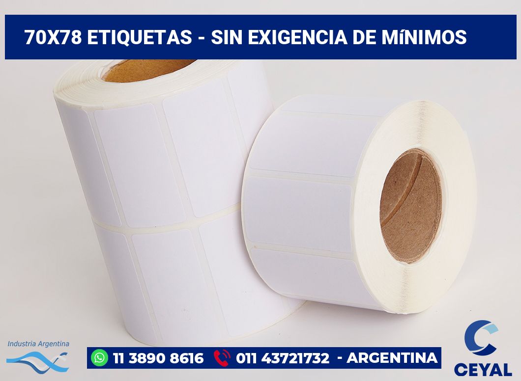 70x78 Etiquetas