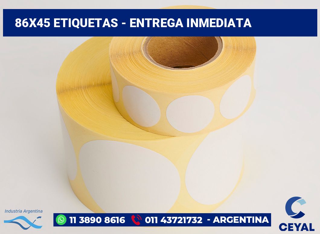 86x45 Etiquetas
