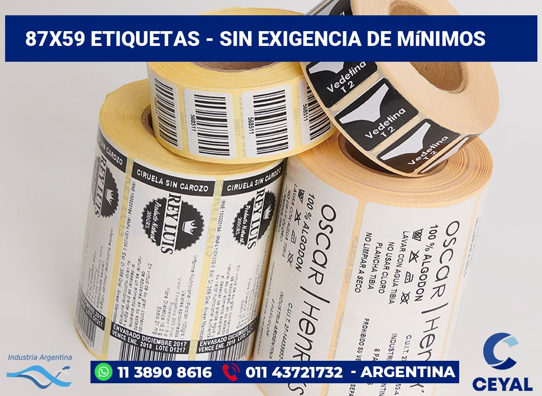 87x59 Etiquetas