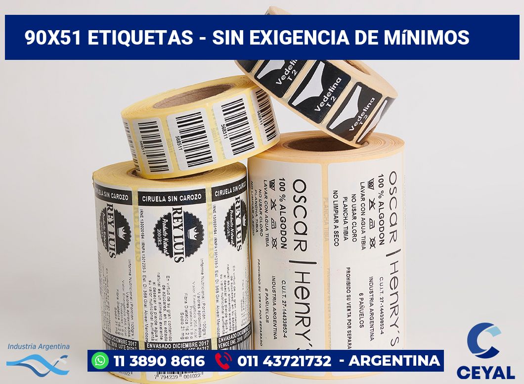 90x51 Etiquetas