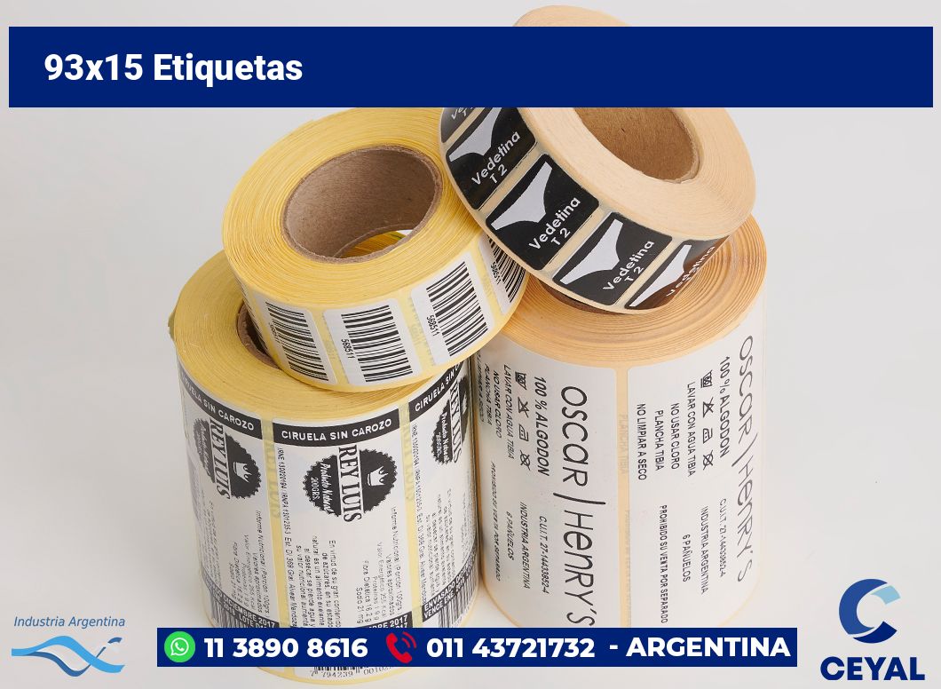 93×15 Etiquetas