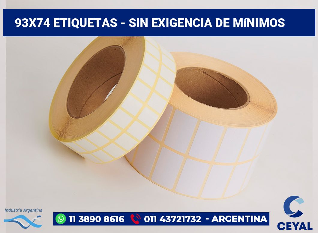 93x74 Etiquetas
