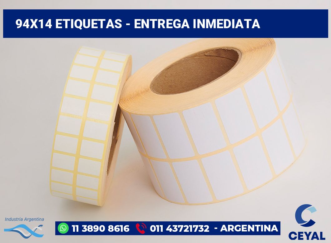 94x14 Etiquetas
