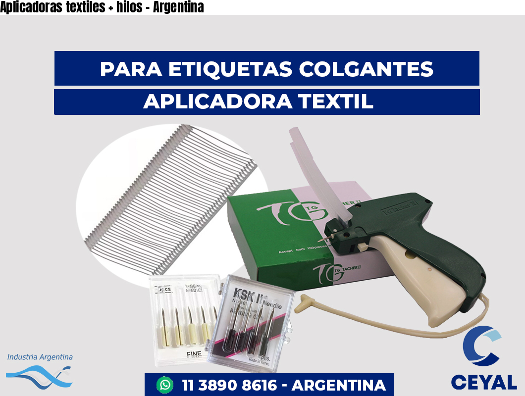 Aplicadoras textiles + hilos - Argentina