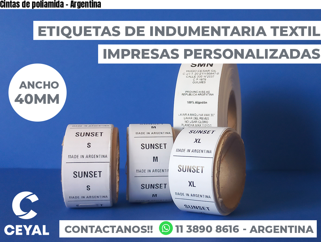 Cintas de poliamida - Argentina