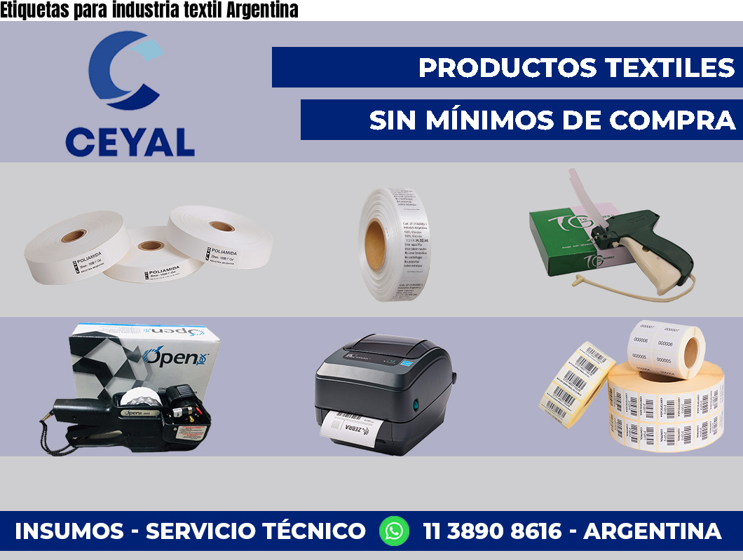 Etiquetas para industria textil Argentina