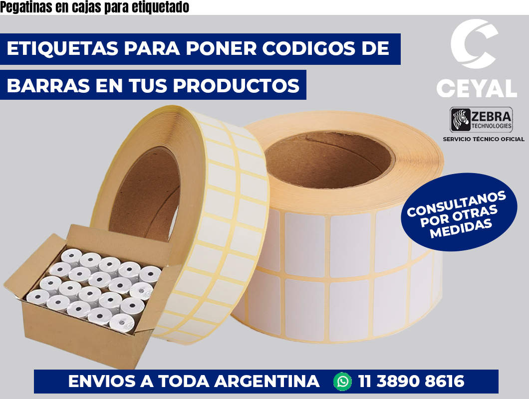 Pegatinas en cajas para etiquetado