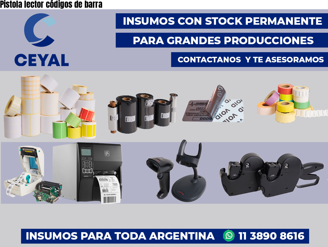 Pistola lector códigos de barra