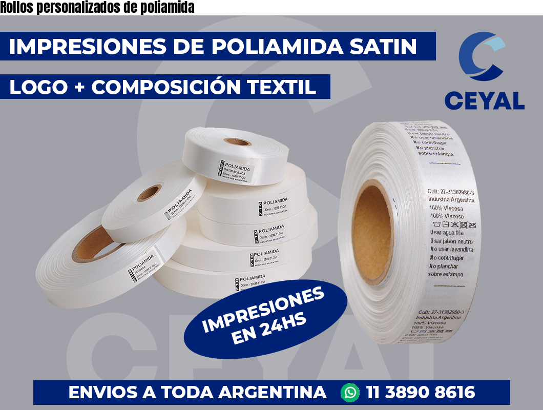 Rollos personalizados de poliamida