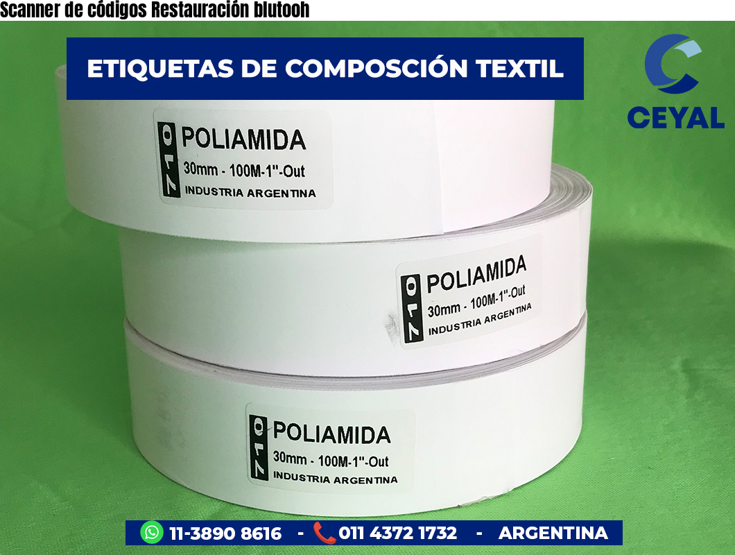 Scanner de códigos Restauración blutooh