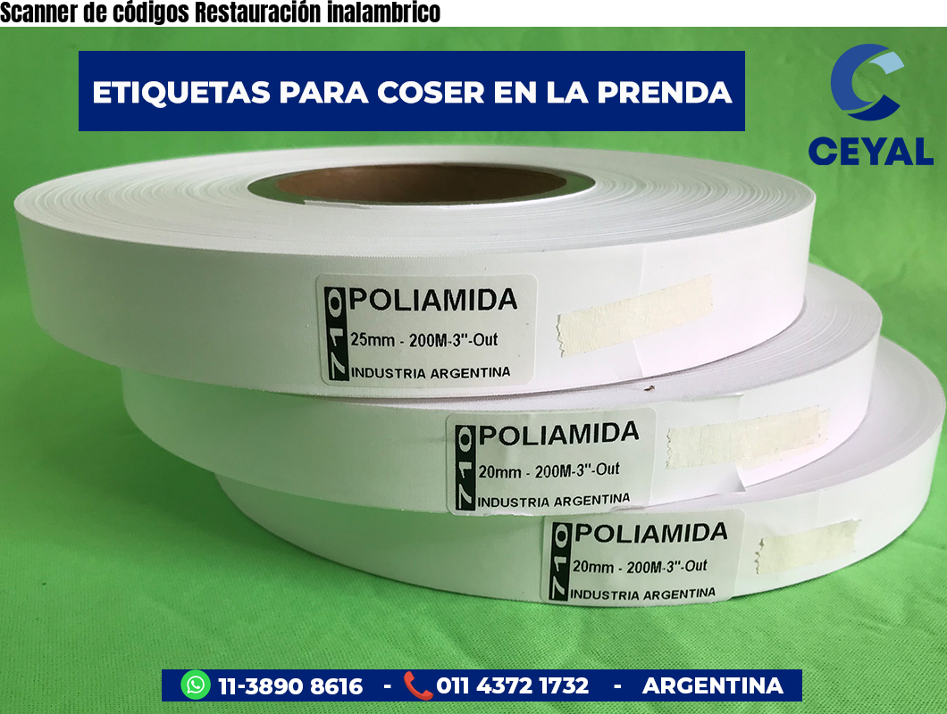 Scanner de códigos Restauración inalambrico