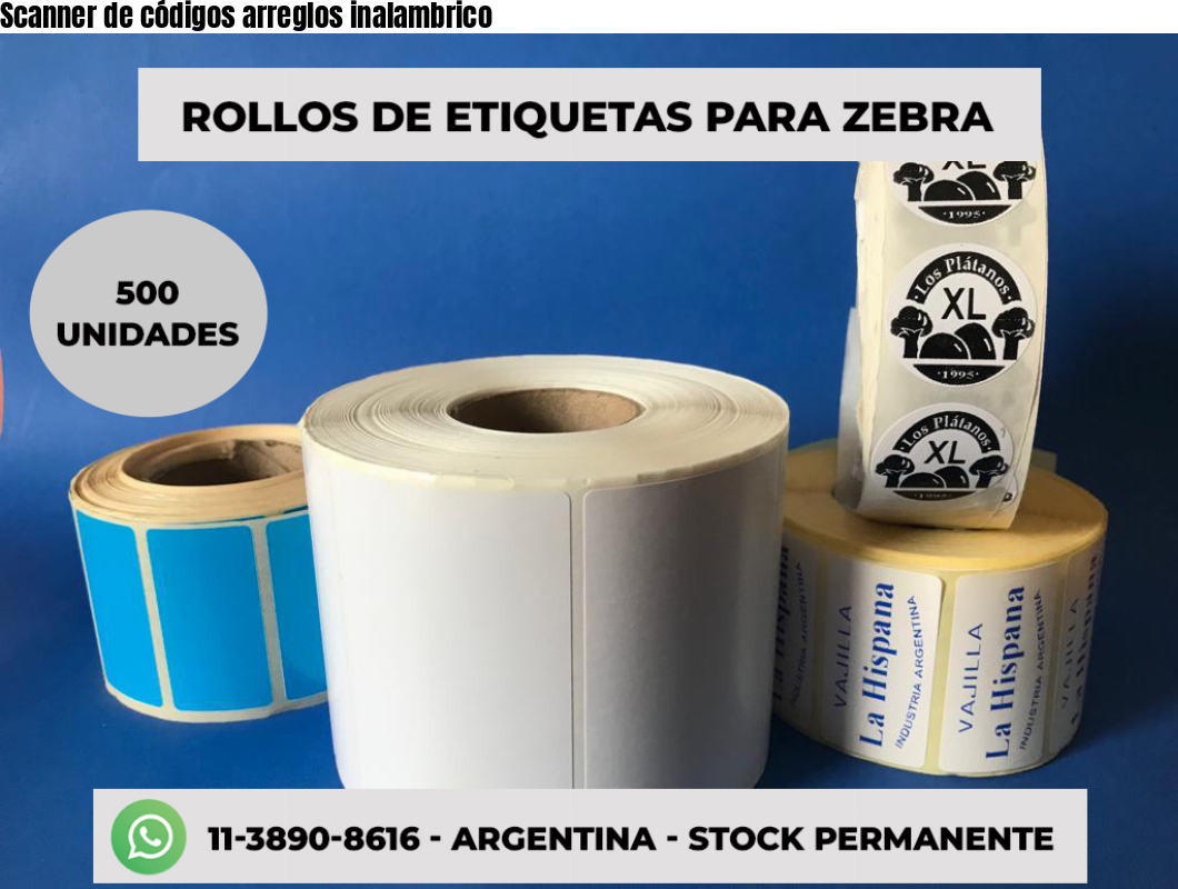 Scanner de códigos arreglos inalambrico