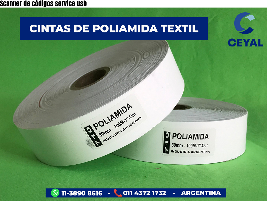 Scanner de códigos service usb