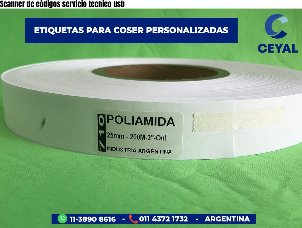Scanner de códigos servicio tecnico usb