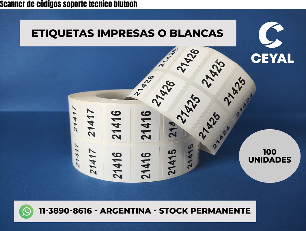 Scanner de códigos soporte tecnico blutooh