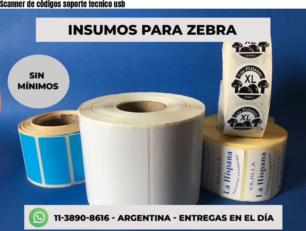 Scanner de códigos soporte tecnico usb