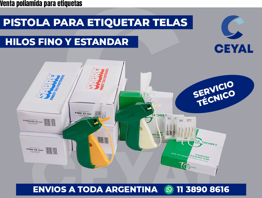 Venta poliamida para etiquetas
