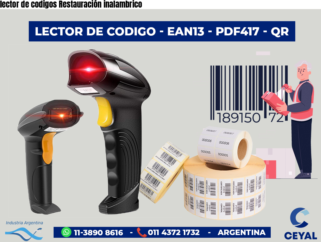 lector de codigos Restauración inalambrico