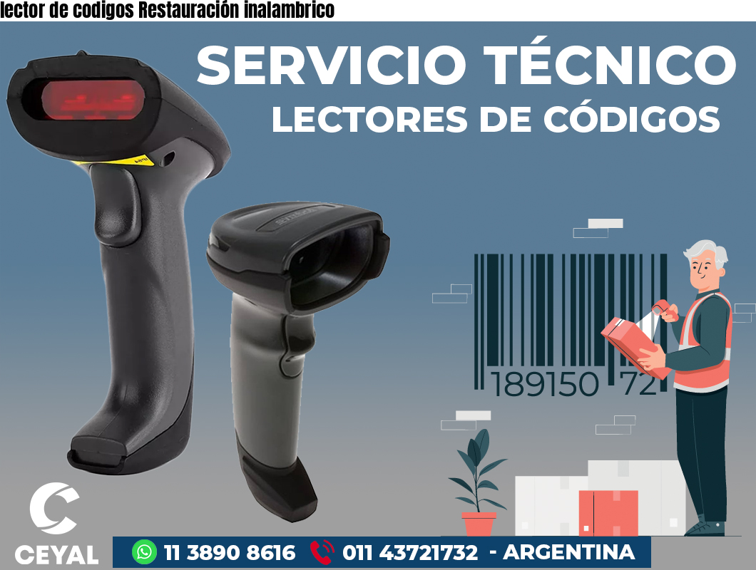 lector de codigos Restauración inalambrico
