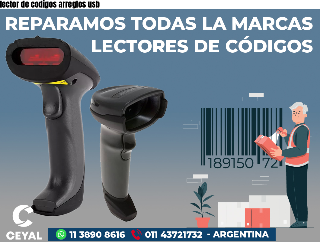 lector de codigos arreglos usb