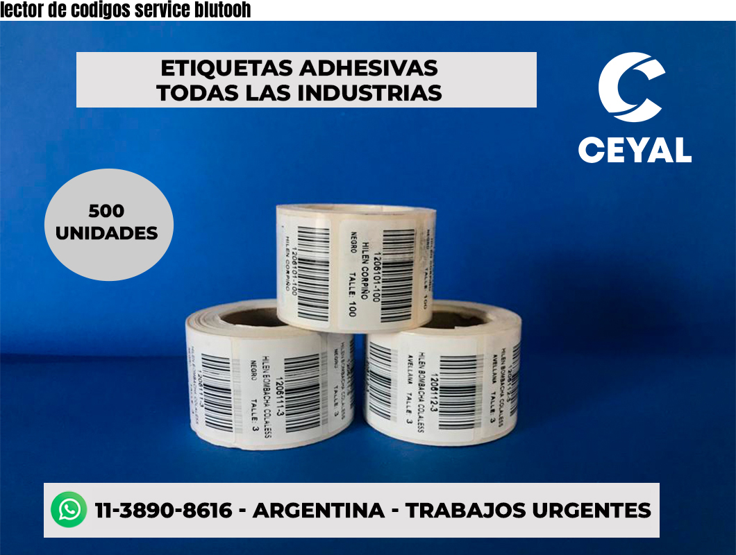 lector de codigos service blutooh
