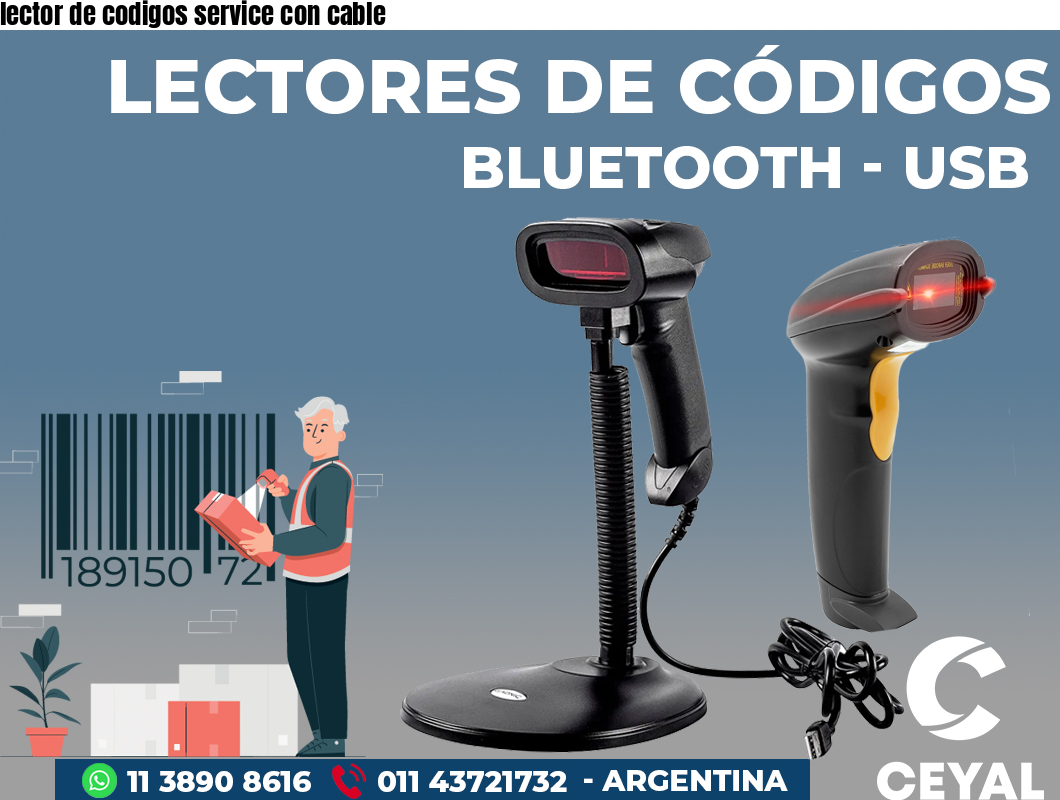 lector de codigos service con cable