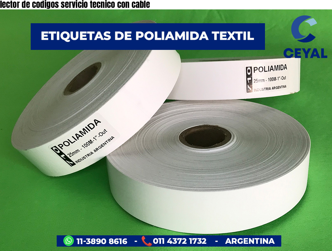 lector de codigos servicio tecnico con cable