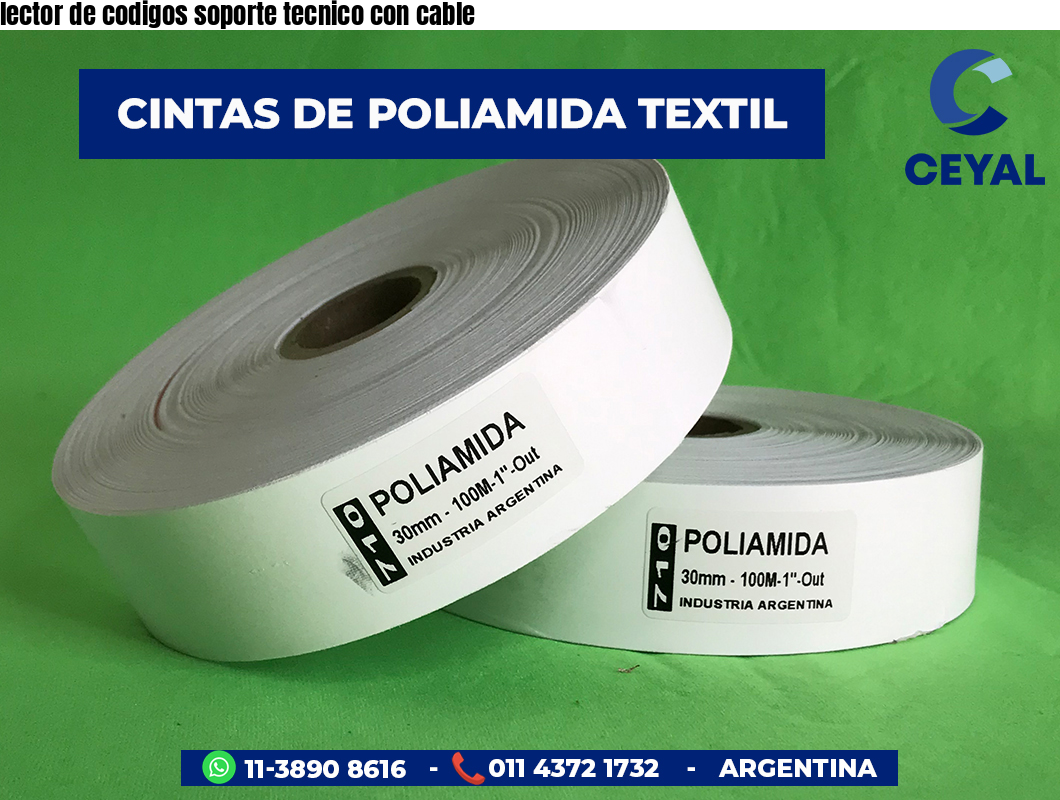 lector de codigos soporte tecnico con cable