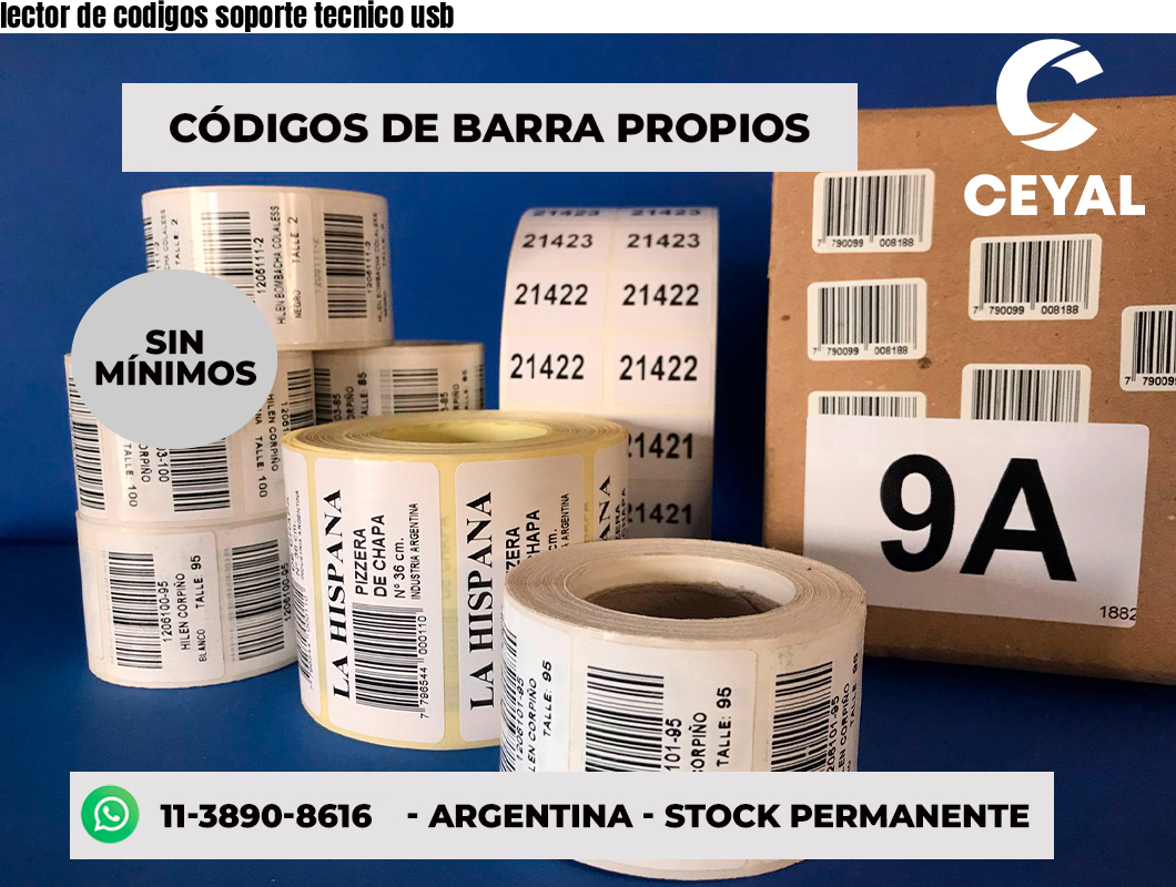 lector de codigos soporte tecnico usb